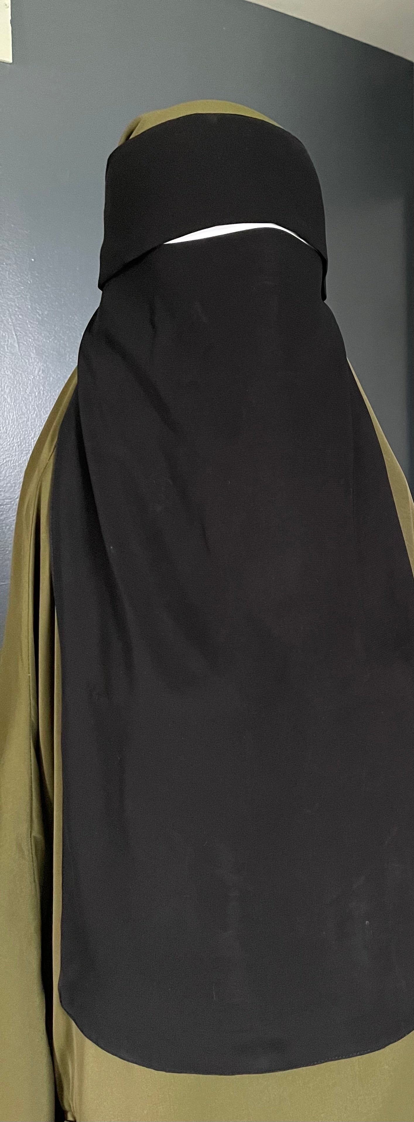 One layer flap niqab
